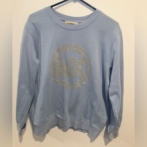 Michael Kors Embellished Logo Cotton Blend Sweatshirt
